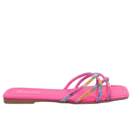 Rexha Fuchsia Rhinestone Hjemmesko lyserød