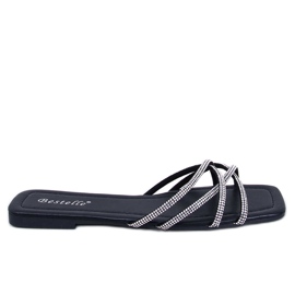 Rexha Black rhinestone skydere sort
