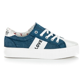 Kylie Love &amp; peace sneakers blå