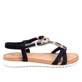 Montier Sandaler med sorte perler