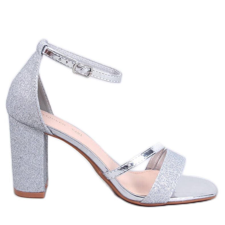 Paolis Silver formelle højhælede sandaler sølv