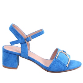Parisy Blue lavhælede sandaler blå