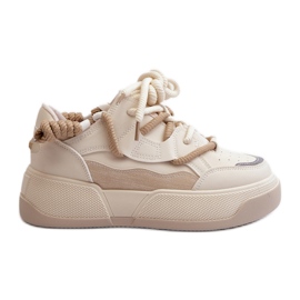 Sneakers på platform til kvinder Beige Moariella