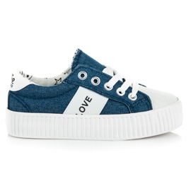 Kylie Børns kærlighed &amp; fred sneakers blå