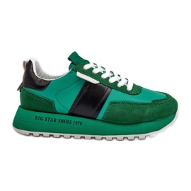 Sneakers på platform til kvinder Big Star NN274501 Memory Foam System Grøn