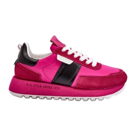 Sneakers til kvinder på Big Star Platform NN274500 Memory Foam System Fuchsia lyserød