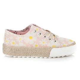 Kylie Sneakers Espadrilles In Daisies lyserød