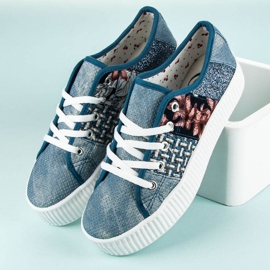 Kylie Sneakers til kvinder på platformen blå