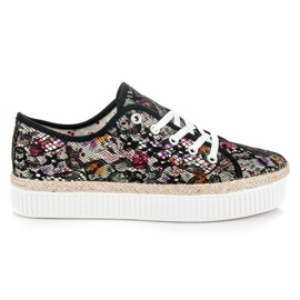 Kylie Blonde espadriller med blomster flerfarvet