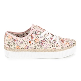 Kylie Blonde espadriller med blomster flerfarvet