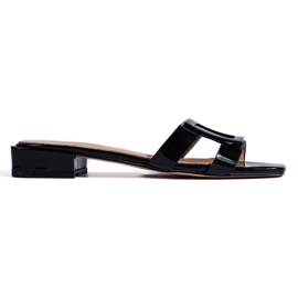 Klassiske sorte elegante dameflip-flops
