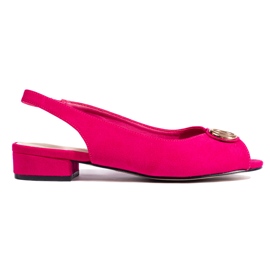 Damesandaler i fuchsia ruskind lyserød