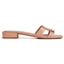 Klassiske beige elegante dameflip-flops