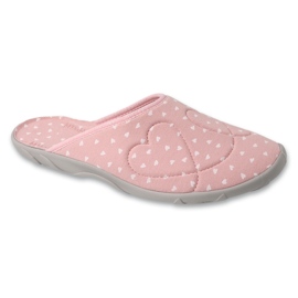 Befado dametøfler 235D196 pink hjerter lyserød
