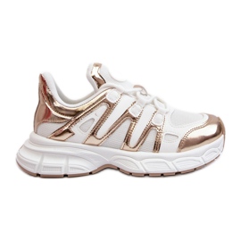 Damesneakers hvid og guld Ahmani