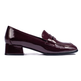 Sergio Leone bordeaux-patent-loafers rød