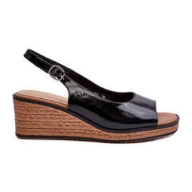 Kvinder Patent Kilesandaler Sergio Leone SK301 Sort