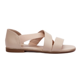 Beige Puglia lædersandaler med Welt