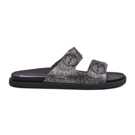 Dameglitter-flip-flops med spænder 83530 Ipanema Follow Fem Black sort