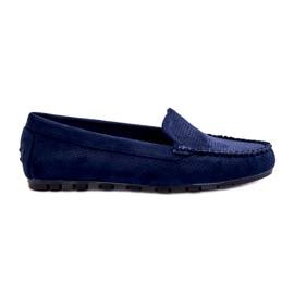 Evento Dame ruskindsmokkasiner Navy Blue Ranica blå
