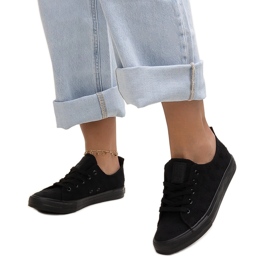 Sorte stof sneakers Big Star LL274226