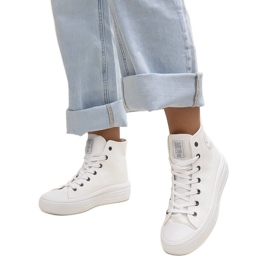 Hvide high-top sneakers Big Star LL274A183