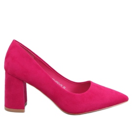 Clairay Fuchsia pumps med bred hæl lyserød