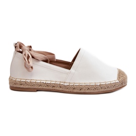 Bundet Eco Læder Espadrilles Hvid Ismanne