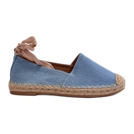 Blå Ismanne bundet denim espadriller