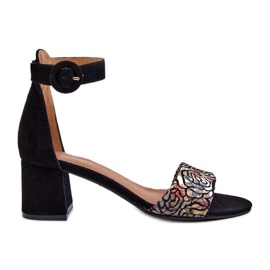 Suede højhælede sandaler Maciejka 04141-48 Sort