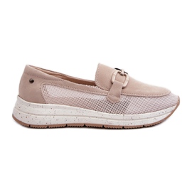 S.Barski Dame ruskindsmokkasiner D&amp;A TW210 Beige