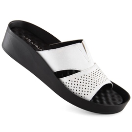 Sølvflip-flops til kvinder med elastik, skinnende sølv, Sabatina 2318-4