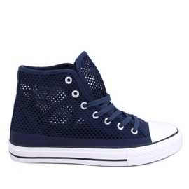 Mousse Navy gennembrudte high-top sneakers blå