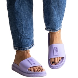 Purple Big Star LL274426 flip-flops violet