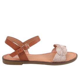 Tavani Champagne flade sandaler brun