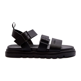 Women's Eco-Leather Sandaler Big Star NN274065 Sort