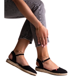 Sorte espadriller med åben hæl Big Star FF274526