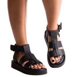 Sorte platformssandaler Big Star NN274071