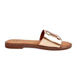 Seastar Dameflip-flops med gulddekoration gylden