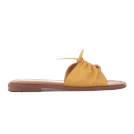 Marco Shoes Flip-flops med bindebånd gul