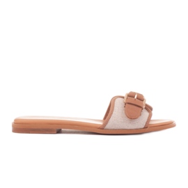 Marco Shoes Fibbia flip flops beige