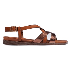 Brune flade sandaler til kvinder fra Sergio Leone