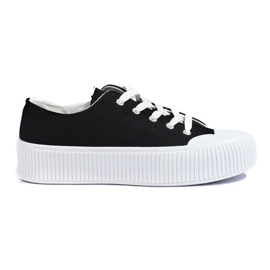 Sorte platformssneakers til kvinder