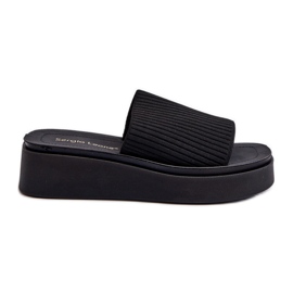 Sergio Leone SK083H Platform flip-flops til kvinder sort