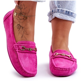 Confly Klassiske ruskindsloafers til kvinder Pink lyserød