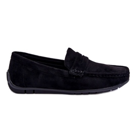 Confly Mænds ruskind sorte loafers