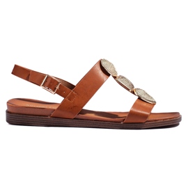 Brune flade sandaler til kvinder fra Sergio Leone