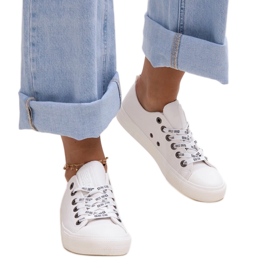 Hvide øko læder sneakers Big Star KK274105