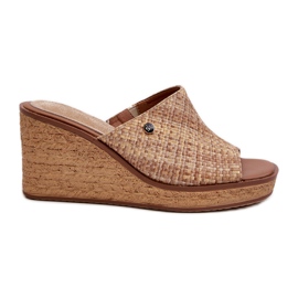 Sergio Leone kile-flip-flops til kvinder KL213 Beige