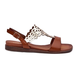 Sergio Leone SK070H flade sandaler til kvinder, brun